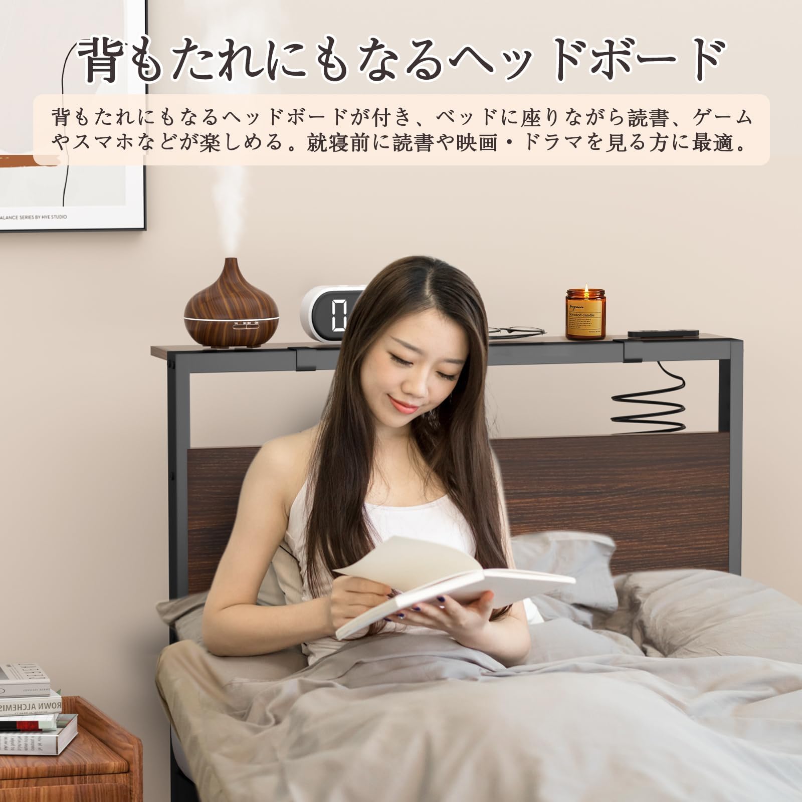 Amazon｜[2025改良型&軋み音ない] ベッドフレーム シングル パイプ