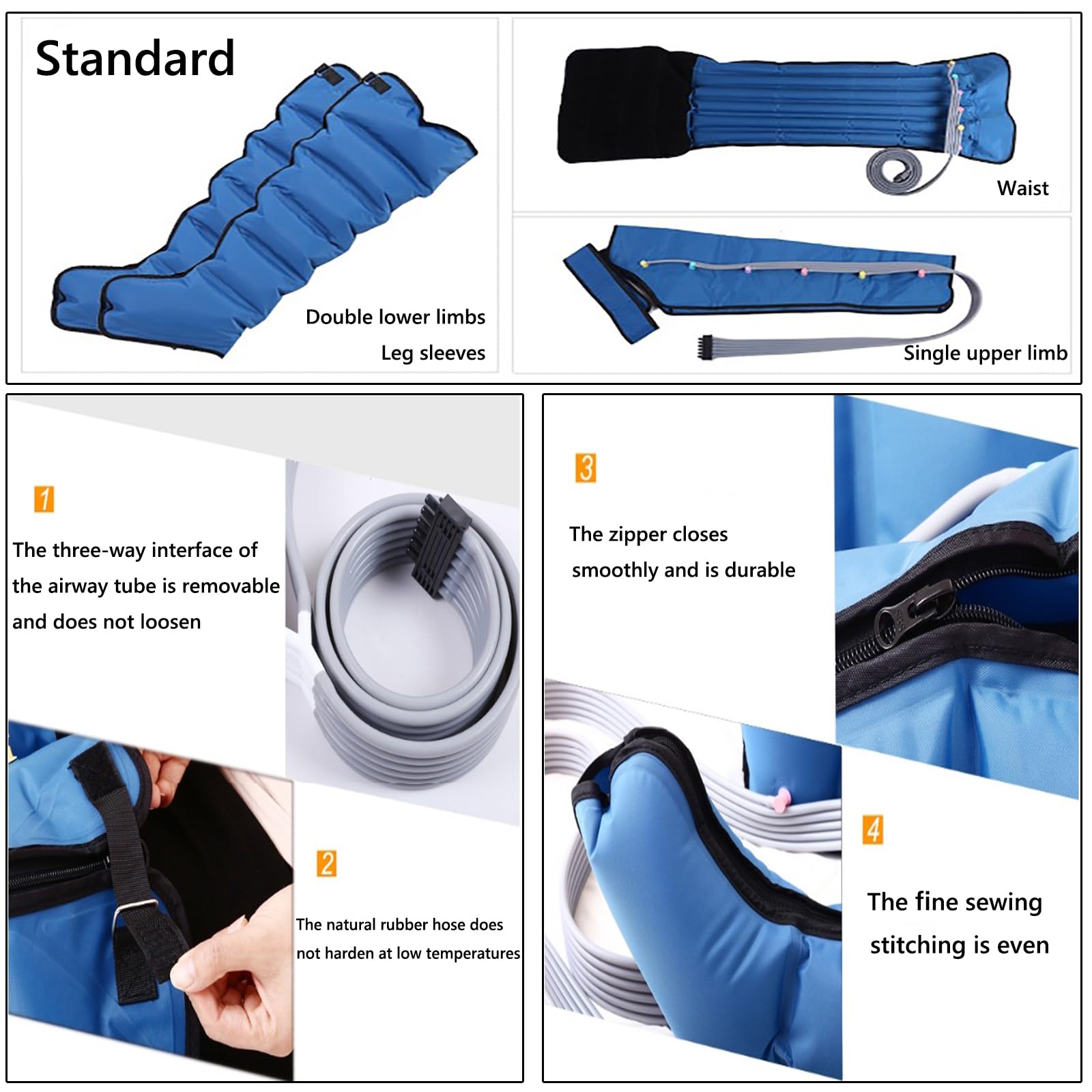 Presoterapia Compresor De Aire Masajeador De Pies Y Piernas Brazos Cintura Botas De Compresión Máquina Portátil De Salud con Cámara De 6 Cavidades para El Alivio del Dolor Muscular
