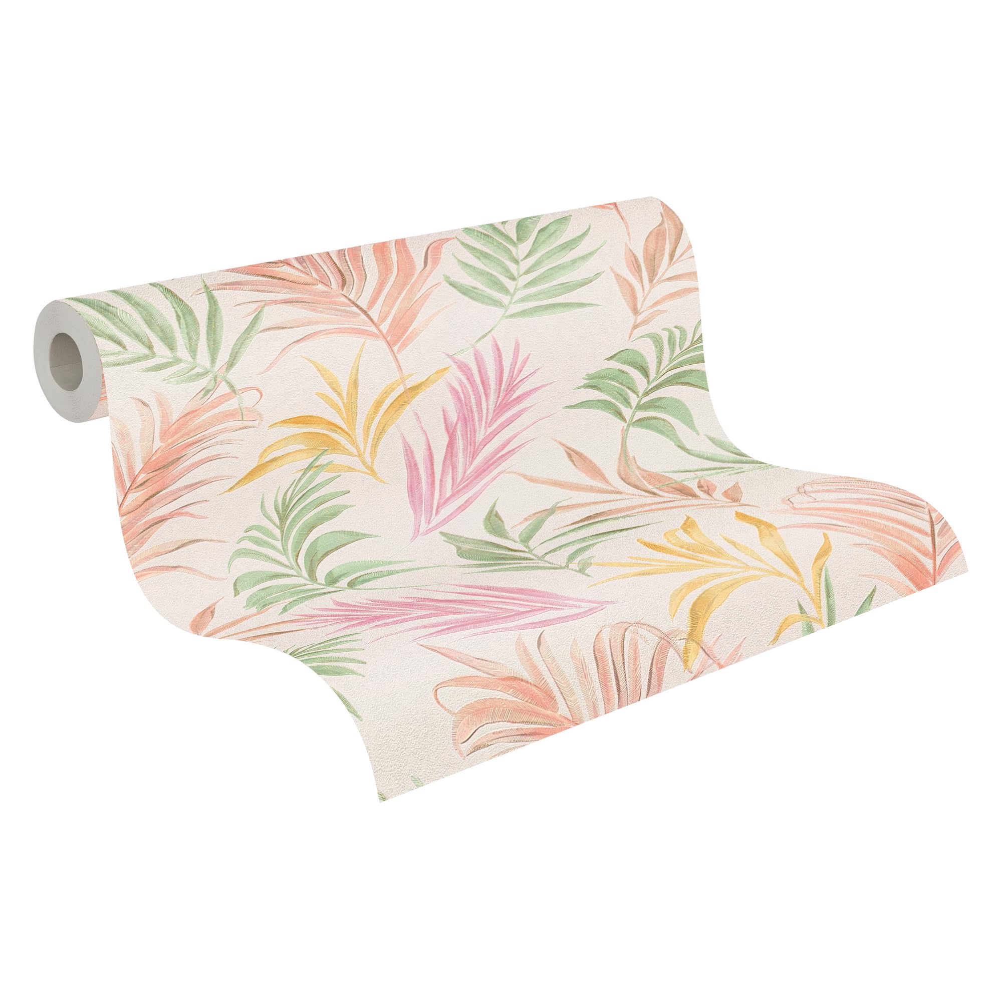 Papier peint intissé jungle exotique COSMOPOLITAN livingwalls 10m x 0,53m vert rose