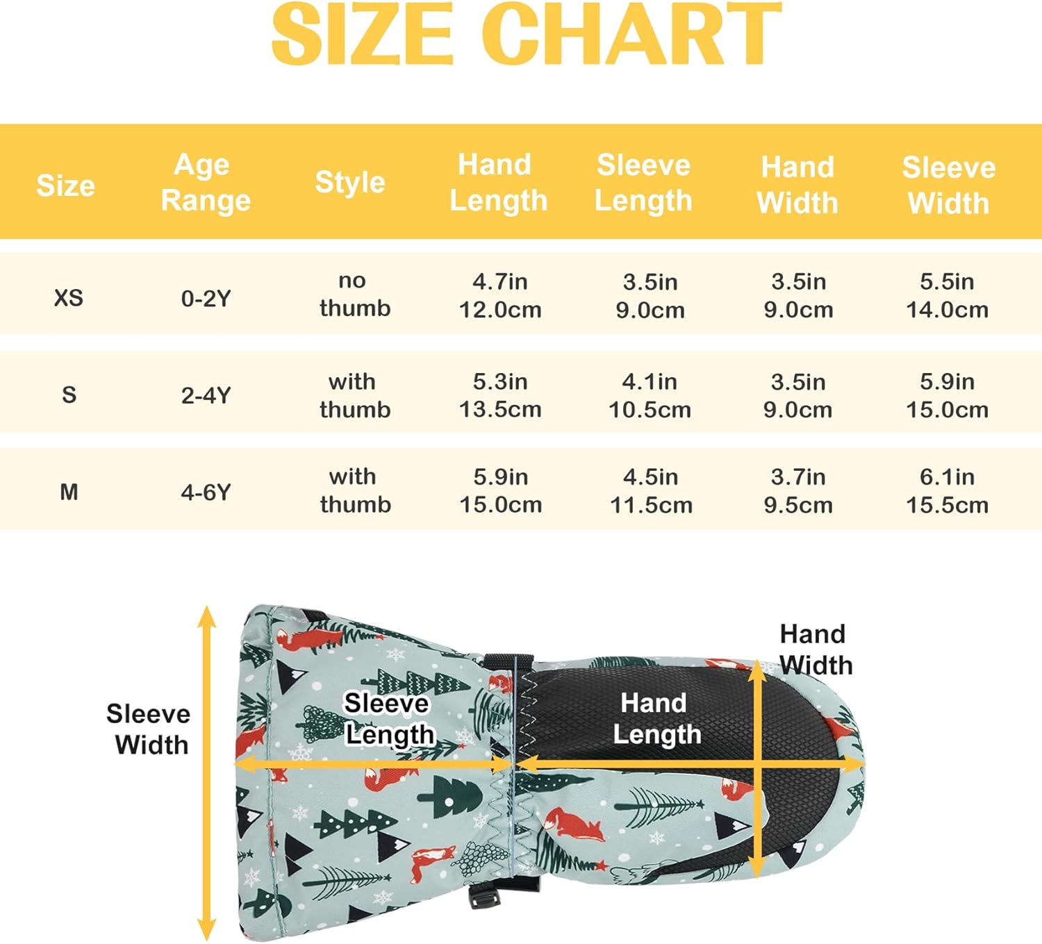 Durio Toddler Snow Mittens Waterproof for Girls Boys Easy On Winter Kids Snow Mittens Toddler Ski Snow Gloves for Kids : Sports & Outdoors