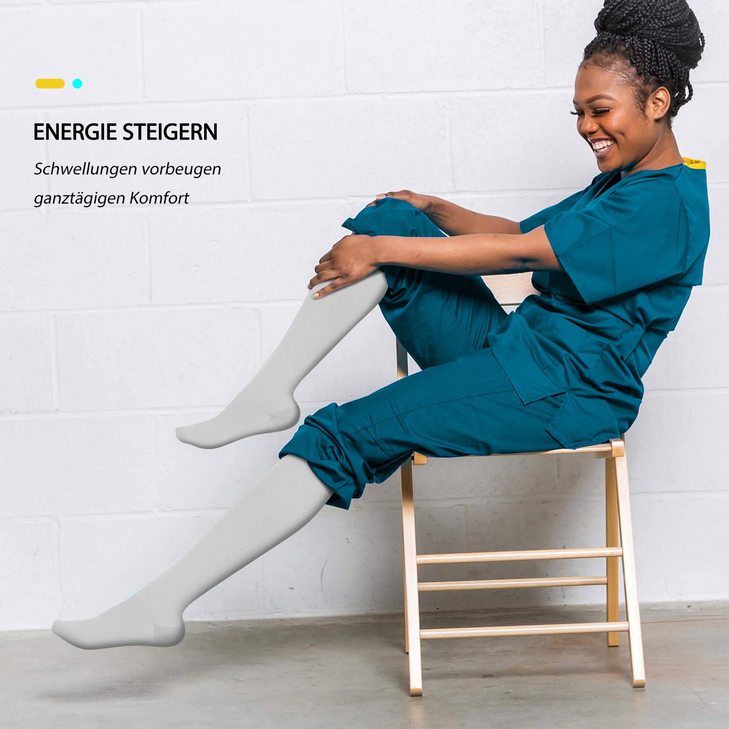 ACTINPUT 7 Paar Kompressionsstrümpfe Damen und Herren, Kompressionssocken Stützstrümpfe Compression Socks Laufstrümpfe Kompression für Flug,Sport,Reisen, Radsport, krankenschwester
