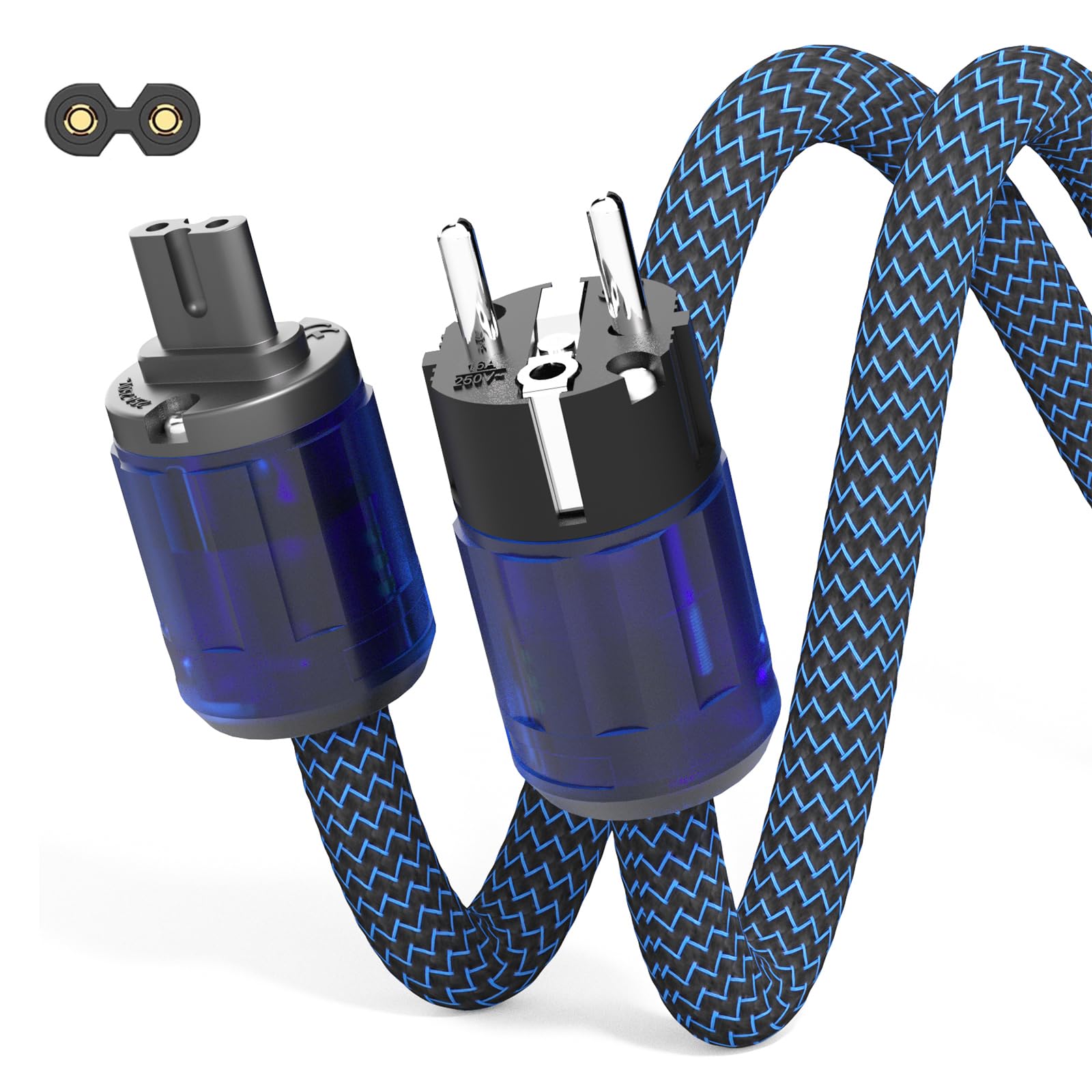 1 Pezzo Hifi 080 Figura 8 IEC C7 Spina Femmina Cavo Di - Foto 7