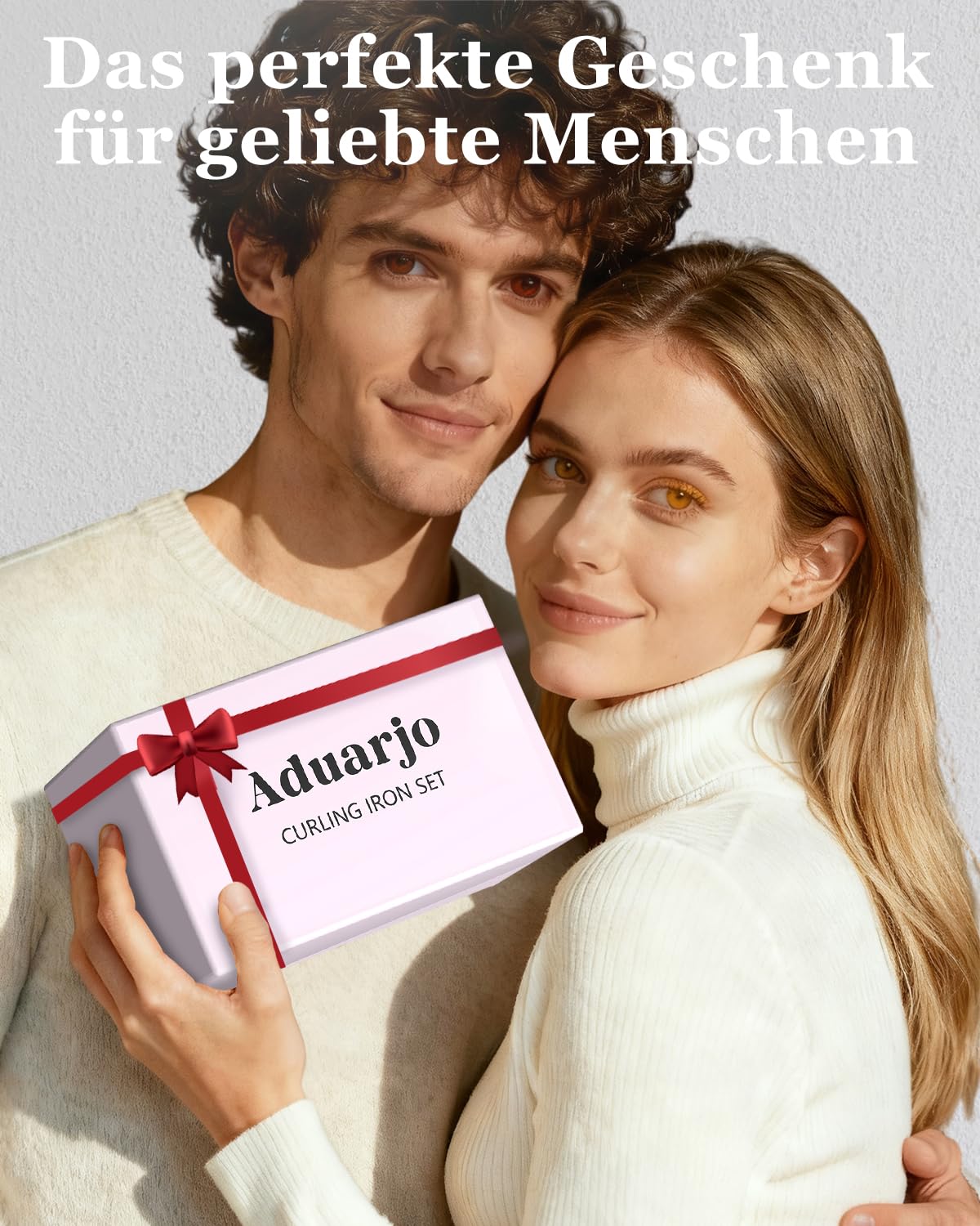 Thermischer Bürste Set 5 in 1, Lockenstäbe Lockenbürste Set mit 4 austauschbaren Keramik Lockenstab (0.35"-1.25'') für alle Haartypen und Reisen, Temperatureinstellung, Dual-Spannung, Handschuh