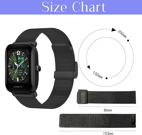 Miniatura 3 de Dailatu Paquete de 2 bandas de metal compatibles con AMAZ FIT GTSGTS2GTS 3GTS 2eGTS 2 miniGTS 4 miniGTS 4GTR Mini, correa de repuesto de malla de