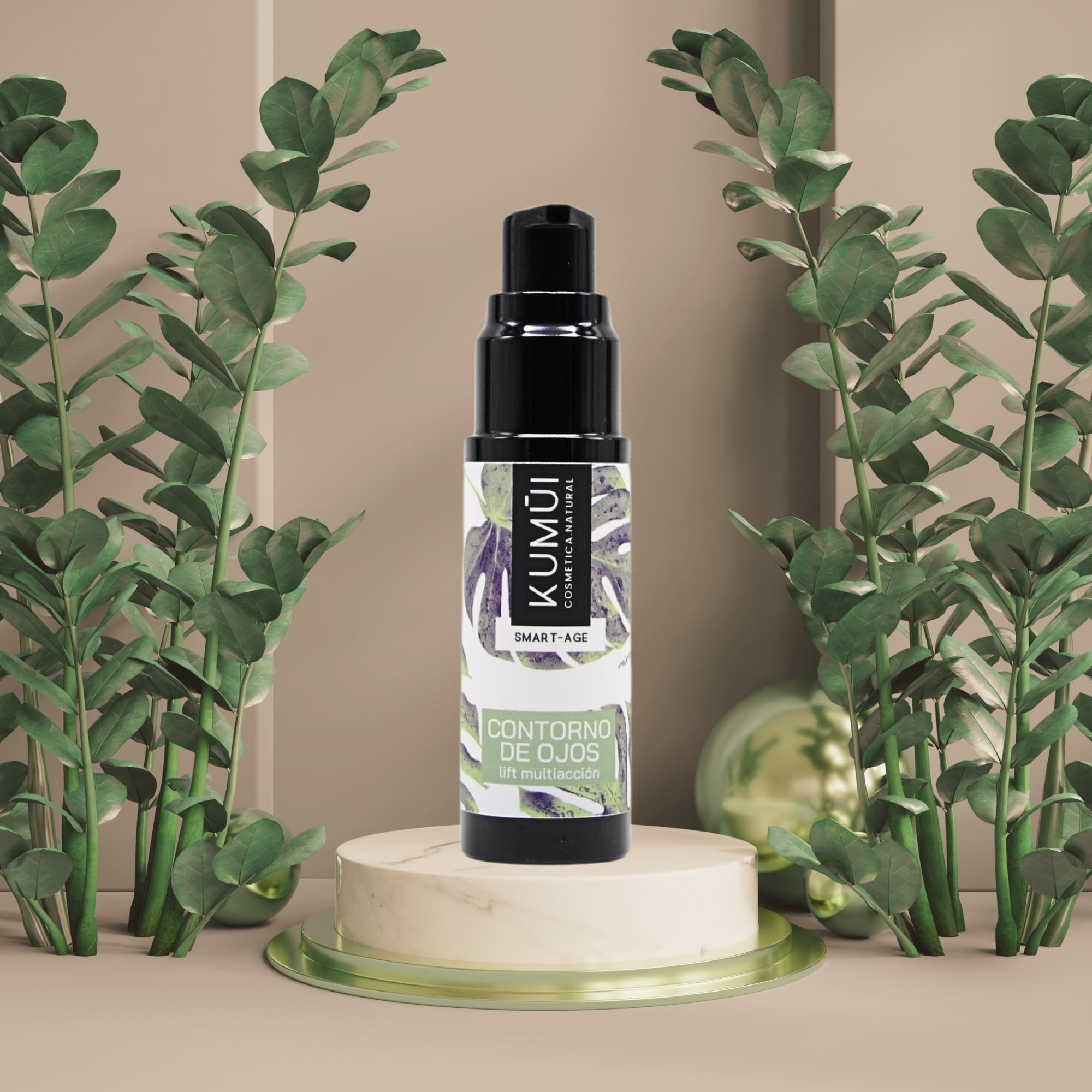 Kumui - Crema Contorno de Ojos Natural y Vegana Efecto Lifting Multiacción - Trata Patas de Gallo, Arrugas, Ojeras y Bolsas - Premio Internacional Best Eyecream Lifting - Ideal Piel Sensible - 17 ml