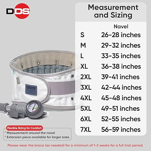 Miniatura 2 de DDS 300 Cinturón de descompresión - 3XL (soporte neumático de espalda, alivio del dolor de espalda para ciática, hernia discal, nervios pellizcados,