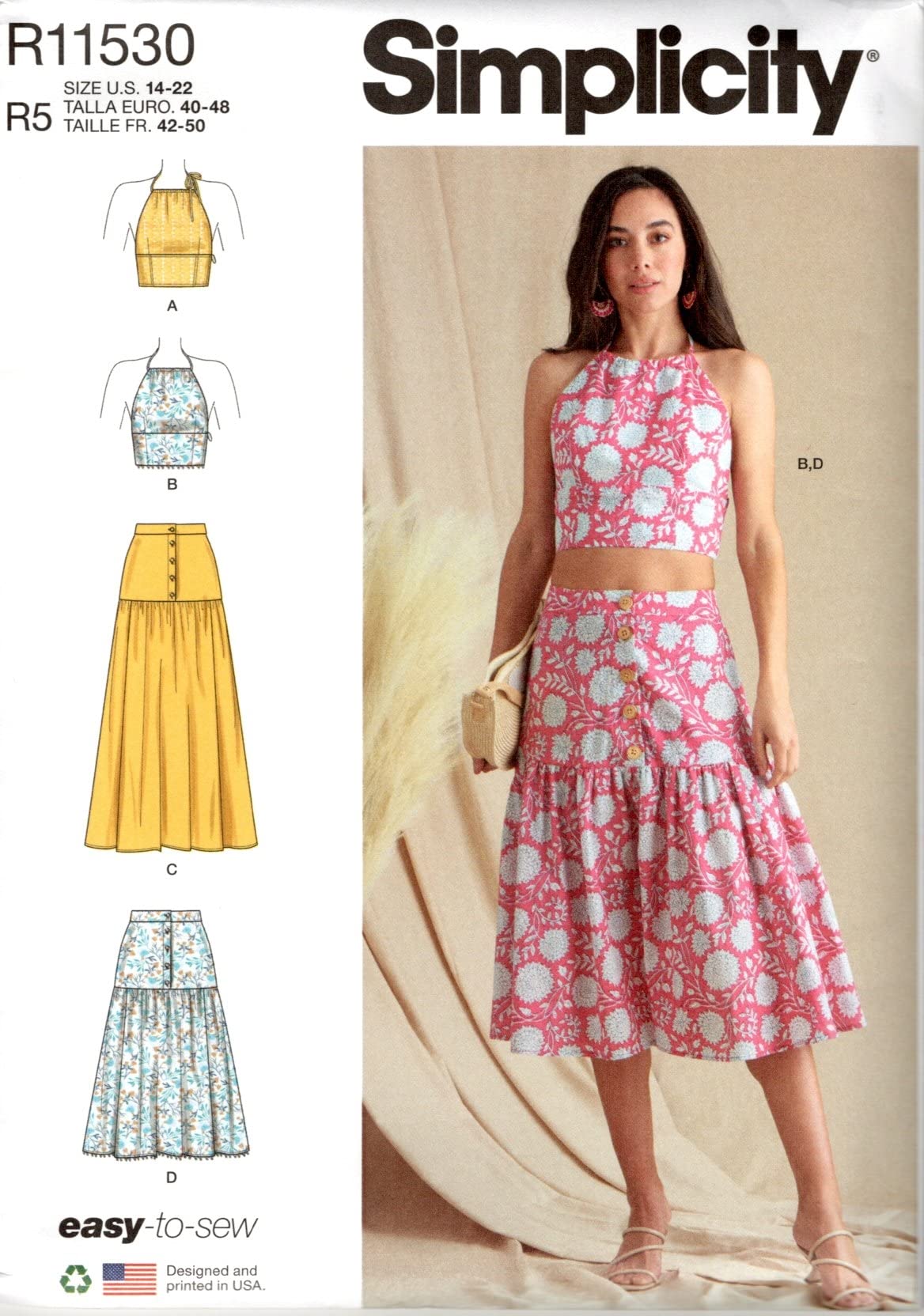Patron couture hauts femmes Simplicity R11530 pour look été