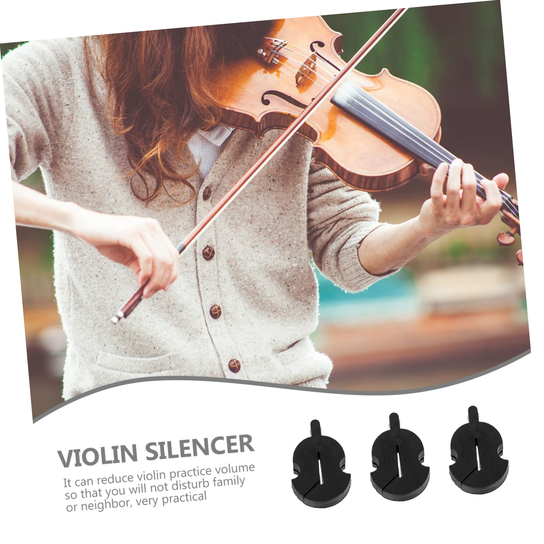 Sordina per Violino in Gomma Set da 8 Pezzi Accessori per Pratica Silenziatore Strumenti Musicali per Esercitazioni Silenziose