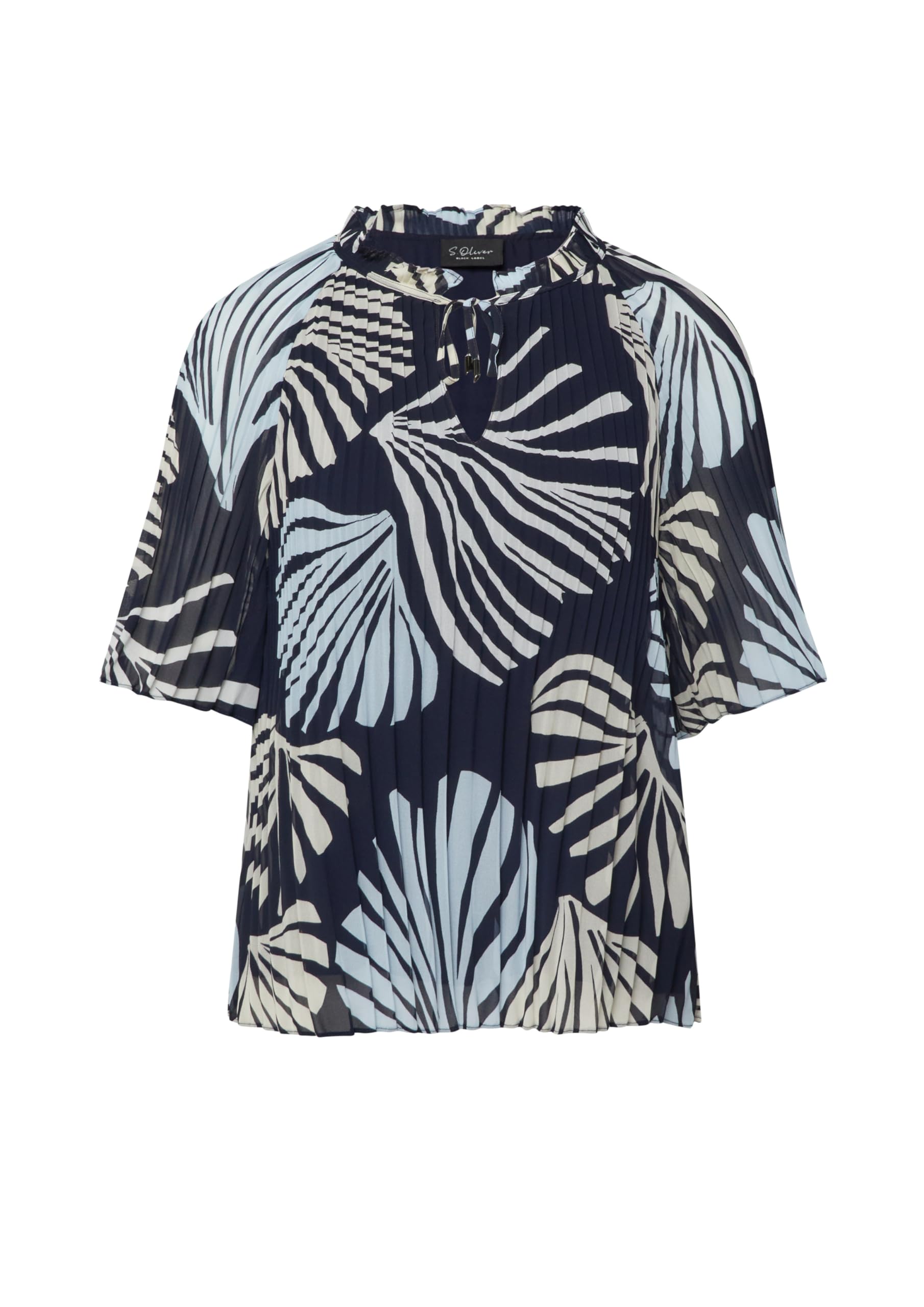 s.Oliver Festliche Chiffon-Bluse mit Plissee und Rüschen