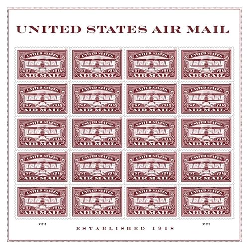 USPS Air Mail Red Forever First Class Postage Stamps Airmail Colors of the Flag (20 stamps)