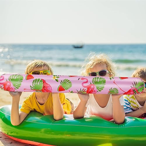 Miniatura 7 de Karenhi 4 unidades de fideos gigantes de piscina de 50 pulgadas Hawaii flotadores para piscina, hojas de palma, fideos inflables tropicales para