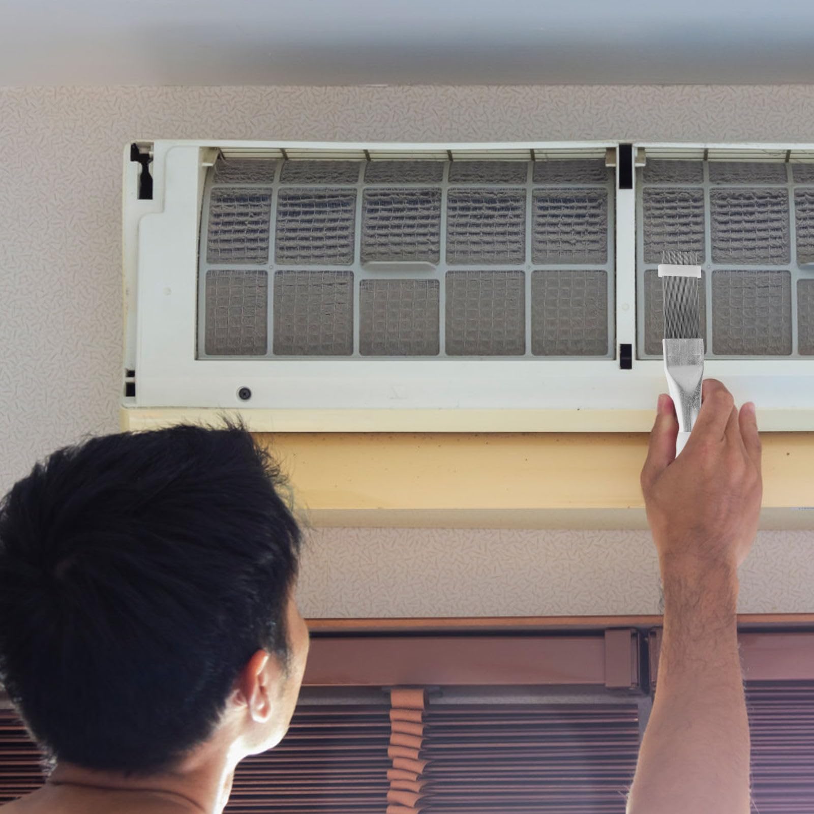 Kit Pulizia Condizionatore - 2 Pezzi, Spazzola E Pettine Per Alette E Radiatori - Foto 4