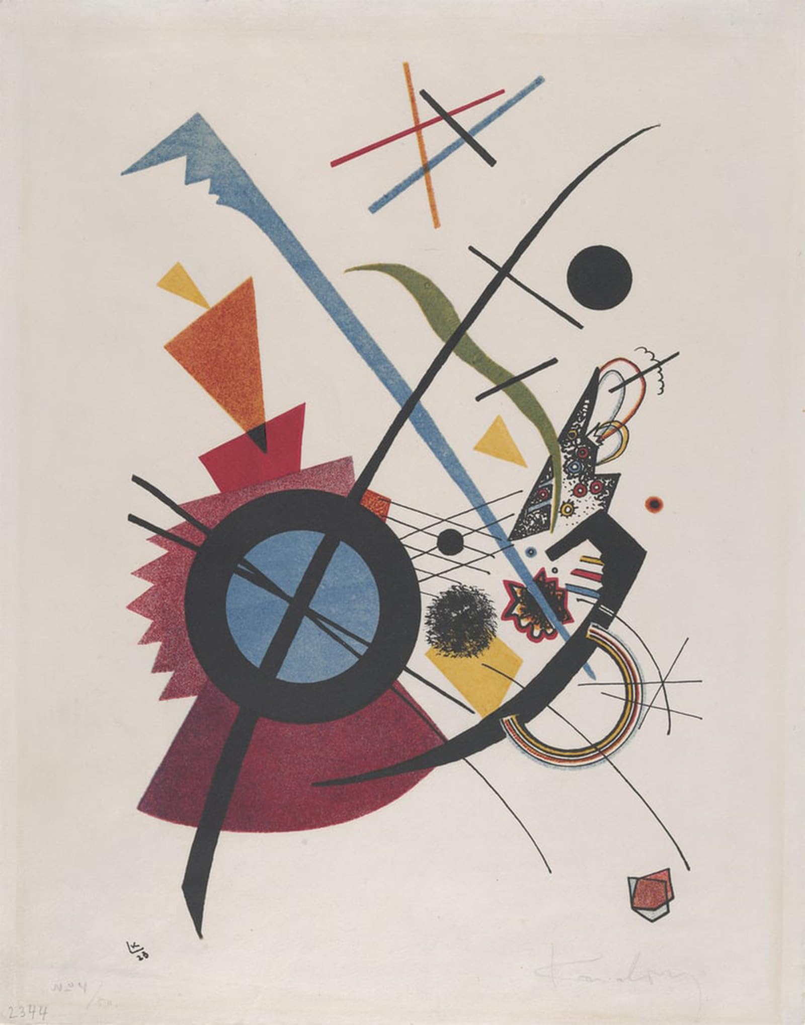 POSTERIIk Vintage Print Pop Art Landscape Artwork Violett by Wassily Kandinsky Art Prints for Office Home Decor 60x90cm