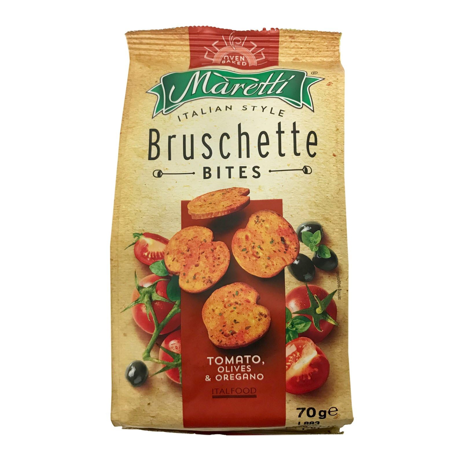 MARETTI Tomato Olive Bruschette Chips - 70 Gm