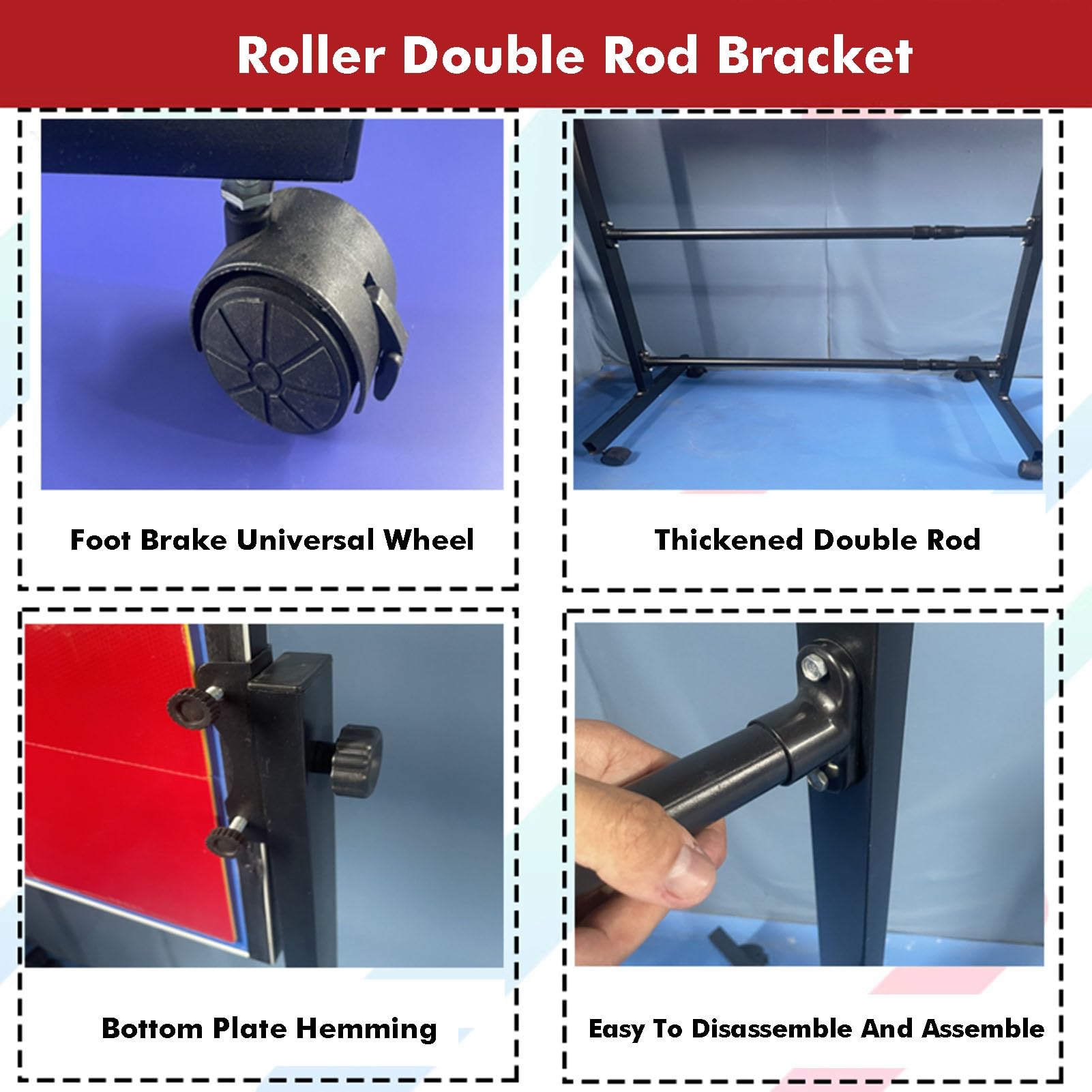 Tavola da Ping Pong con Ruote, Attrezzo for Rimbalzo da Ping Pong Regolabile Multi-Angolo, Doppio Uso da Tavolo/Pavimento, for Casa, Palestra E Scuola