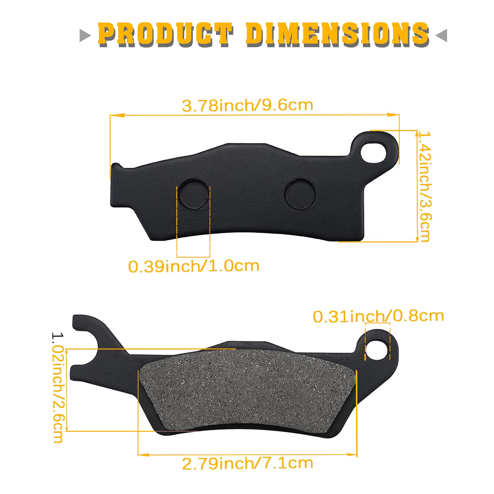 AHL Bremsbeläge-Set Für Can-Am Renegade 1000 STD/Xxc (2012-2014) – 2 Paare Vorne/hinten