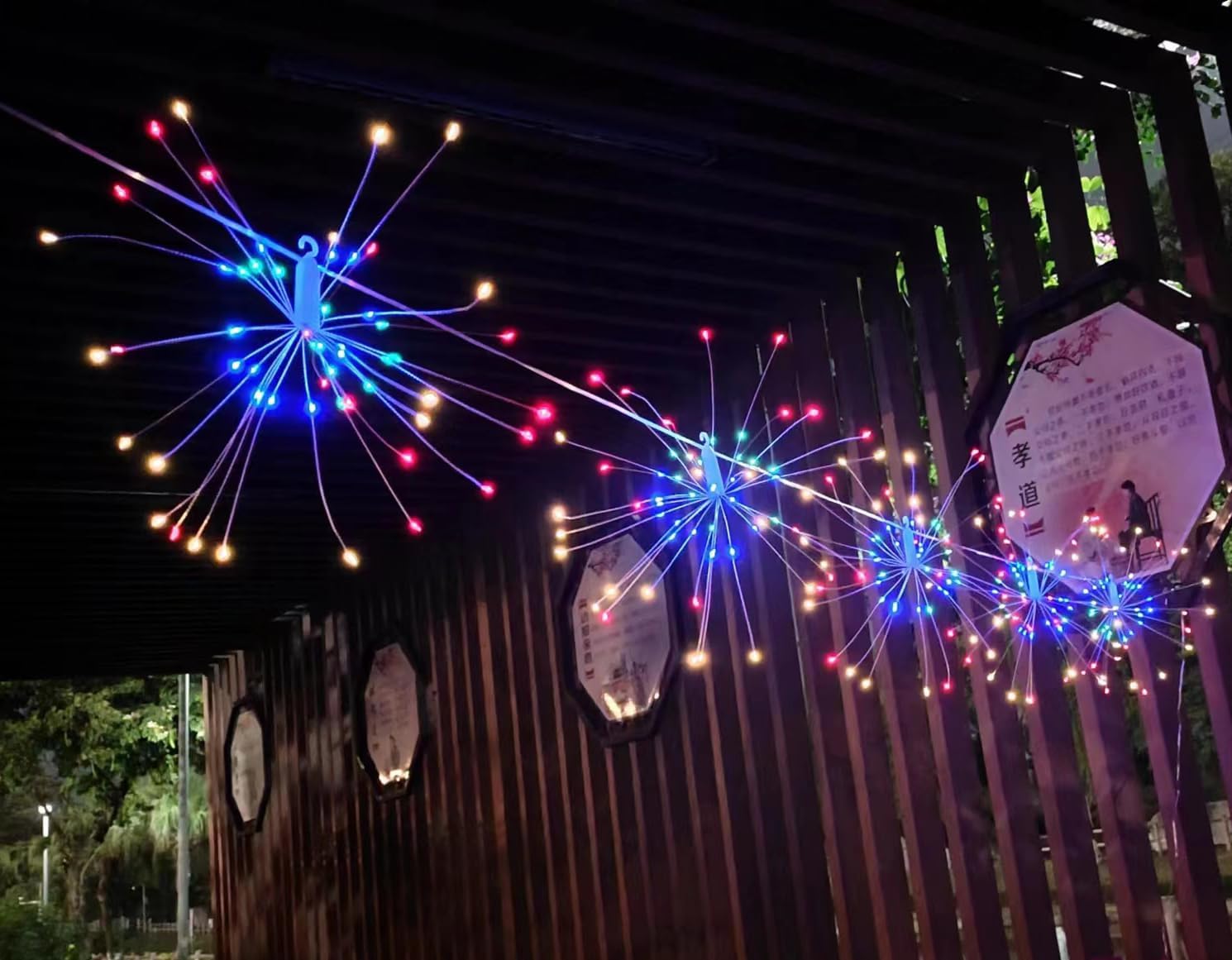 10 Pcs 600 LED Firework Copper Wire Lights, Fairy Twinkle String Lights 8 Modes Waterproof Starburst for Christmas, Birthday, Bedroom, Corridor, Patio, Wedding