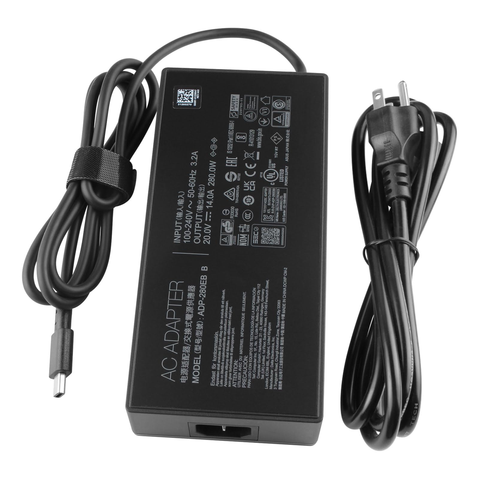 Amazon.com: 20V 14A 280W Rectangle Conn Charger for Asus ROG Strix
