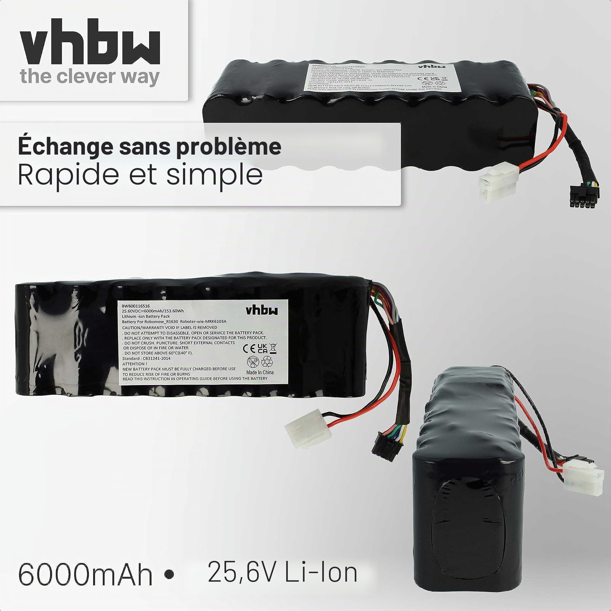vhbw Batterie Compatible avec Robomow RS615 Pro