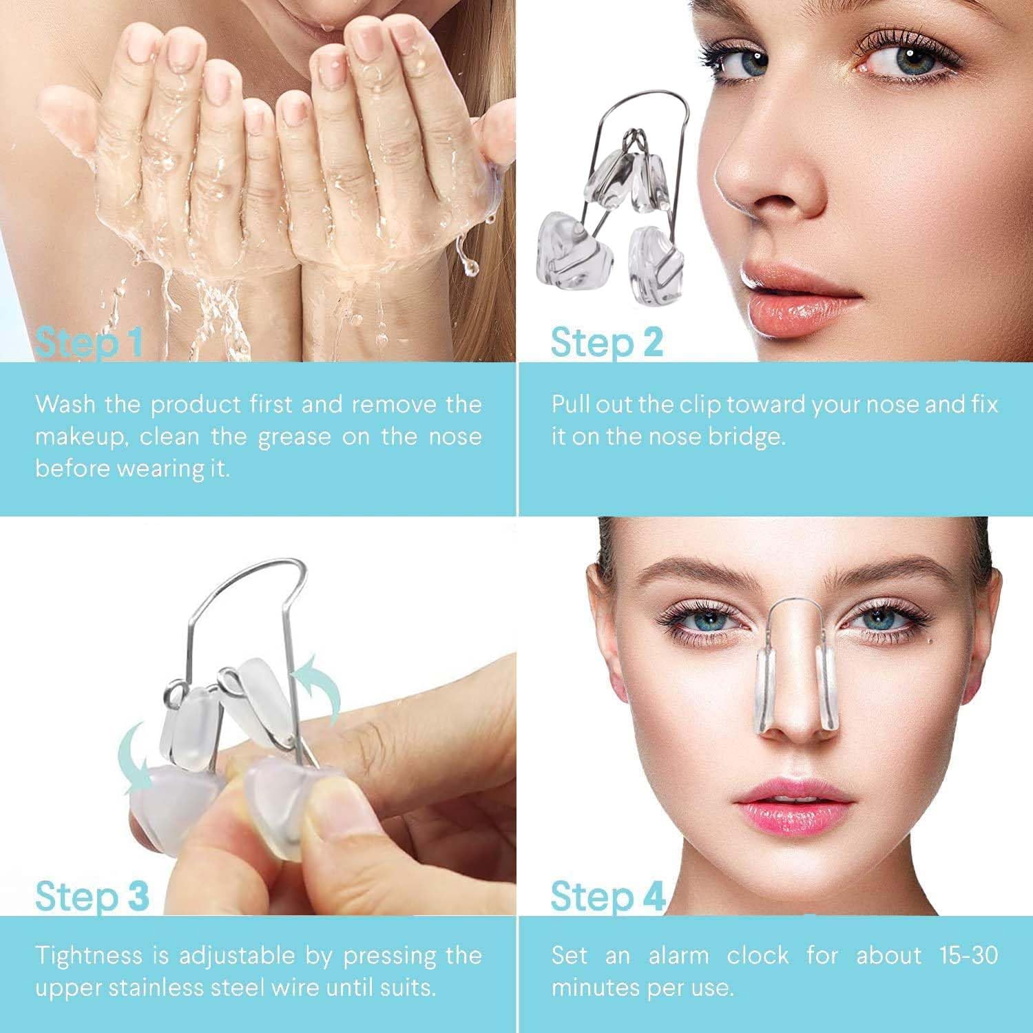 1 Pcs Nose Shaper Clip, Ergonomic Nasal Contour Clip, Transparent - Image 3