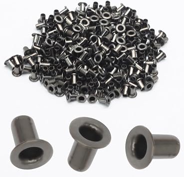 Litoexpe 1.5MM Tiny Grommets Eyelets 200 Pcs, Self Backing Eyelets for Bead Cores, Clothes, Leather, Canvas Gunmetal
