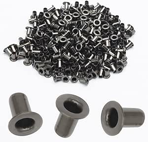 100 œillets Auto-agrafants Uxcell, Trou De 4mm (1/6 Pouce), Finition Noire Mat - Neuf