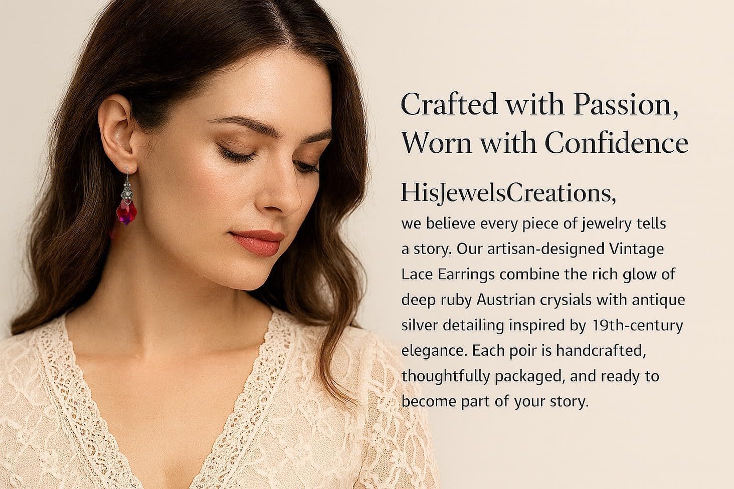 Handmade Iridescent Vintage Dangling Earrings for Woman Art Deco Austrian Crystal Jewelry Gift Box