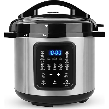 6 Quart Electric Pressure Cooker: Programmable Multi Cooker Made for Healthier & Faster Cooking