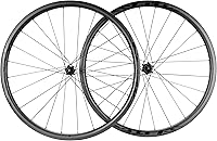 Vista 1 de Elitewheels Juego de ruedas de carbono 700c Freno de disco UD Mate Fibra de carbono Ruedas de bicicleta de carretera 30/38/50/55/60/82mm Tubeless