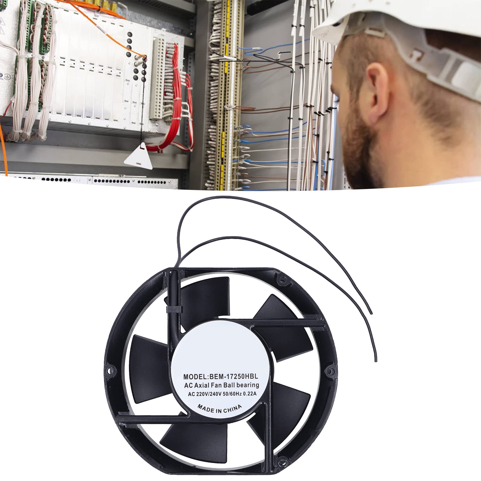 Omabeta Ventilador de Refrigeración Industrial de Aleación de Aluminio con Motor de Rodamiento de Bolas Doble para Funcionamiento a Alta Velocidad, para Uso Industrial