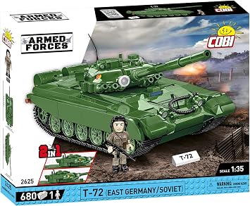 COBI T-72 (East Germany/Soviet) Armed Forces 680 Elements 1 Figure Age Group: 9+ Green
