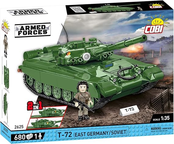 COBI T-72 (East Germany/Soviet) Armed Forces 680 Elements 1 Figure Age Group: 9+ Green