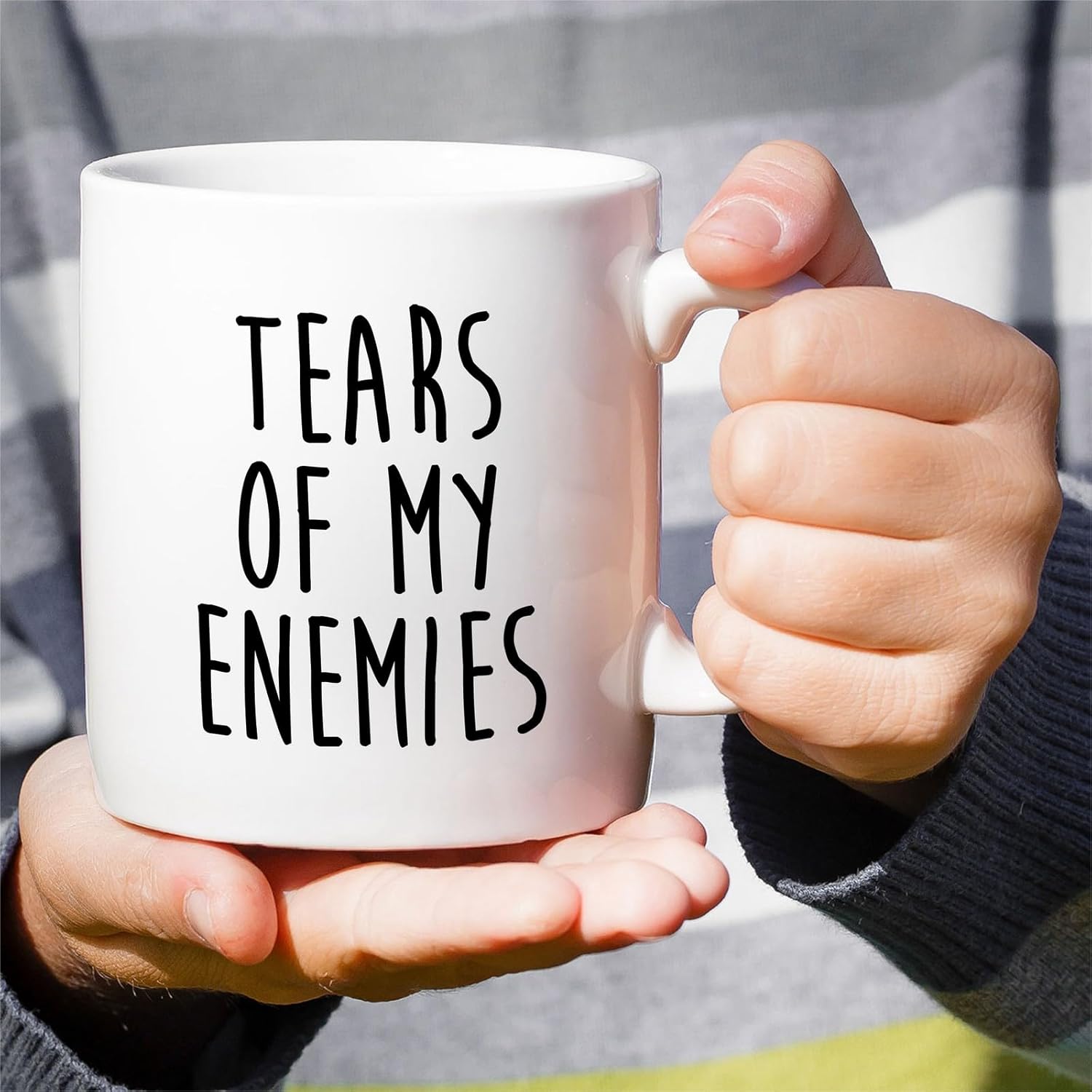 Retreez Funny Tears of My Enemies Mug - Sarcastic, Motivational Gift For Friendly Competitor - 11 Oz Ceramic Coffee or Tea Cup - Farewell, Birthday, Appreciation Gift for Friends, Coworkers, Bosses - Image 4
