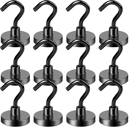 LOVIMAG Imanes de crucero con ganchos, ganchos magnéticos de 40 libras para cabinas de cruceros, imprescindibles para viajes, imanes de neodimio con