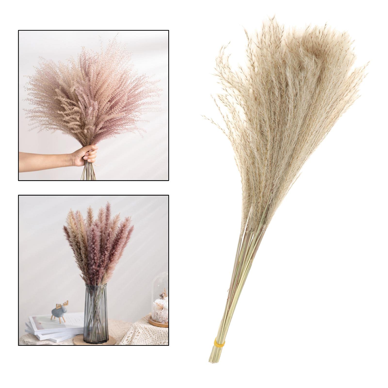 Guirlande Artificielle Plantes Fleurs，70pcs Bouquet d'herbe De Pampa Sèche Ferme Décoration De La Maison Accessoires De Photographie