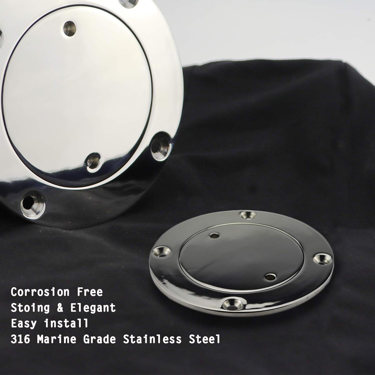 NRC&XRC Stainless Steel 316 Marine Boat Inspection Hatch Deck Plate Size 3in or 4in W/Screws