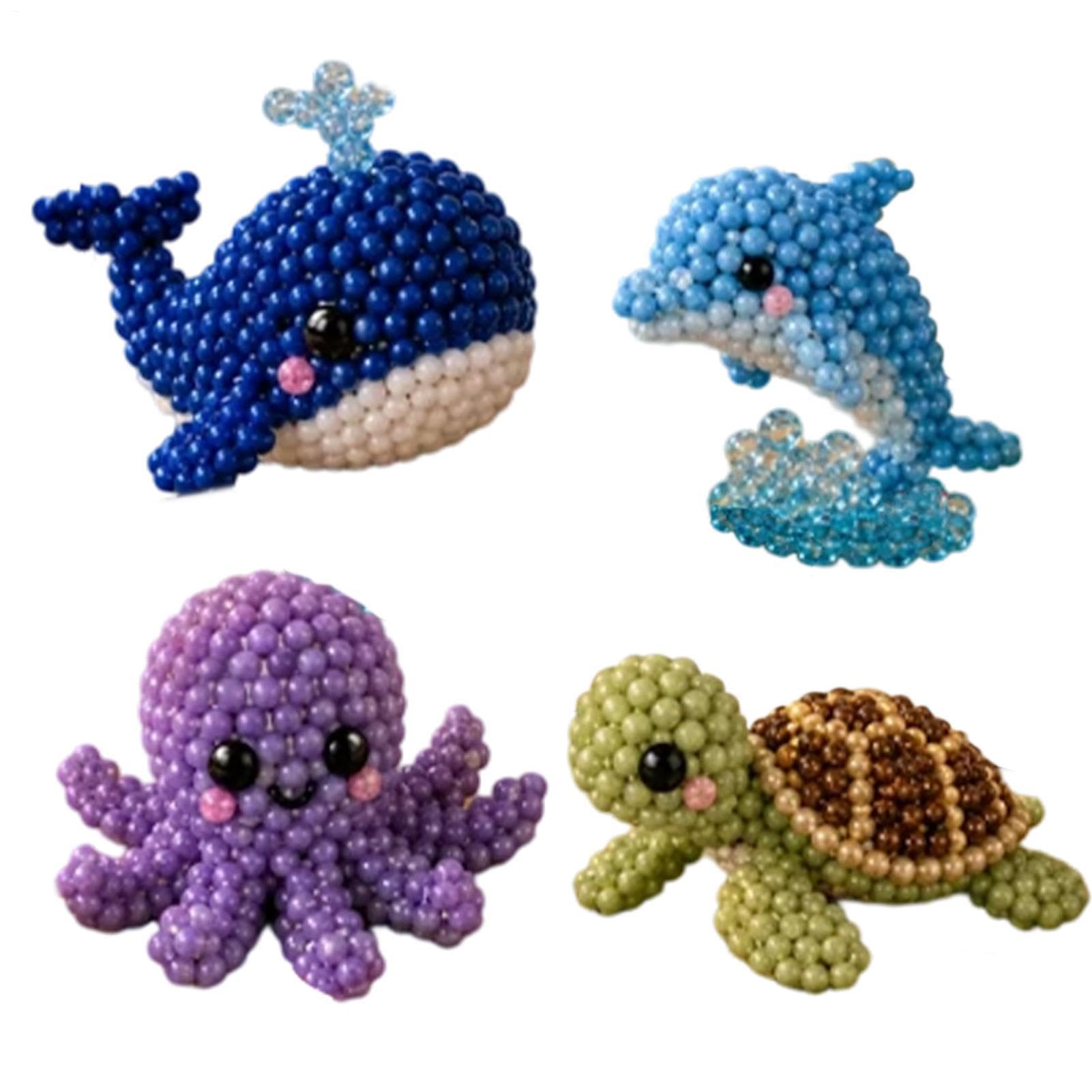 DIY 3D Beaded Animal Kit, Cute Animal Beading Craft Set, Handmade Creative Jewelry Art Craft Kit for Kids Teen Boys Girls Adults Crafts Lovers Activity Fun Time Enjoyment