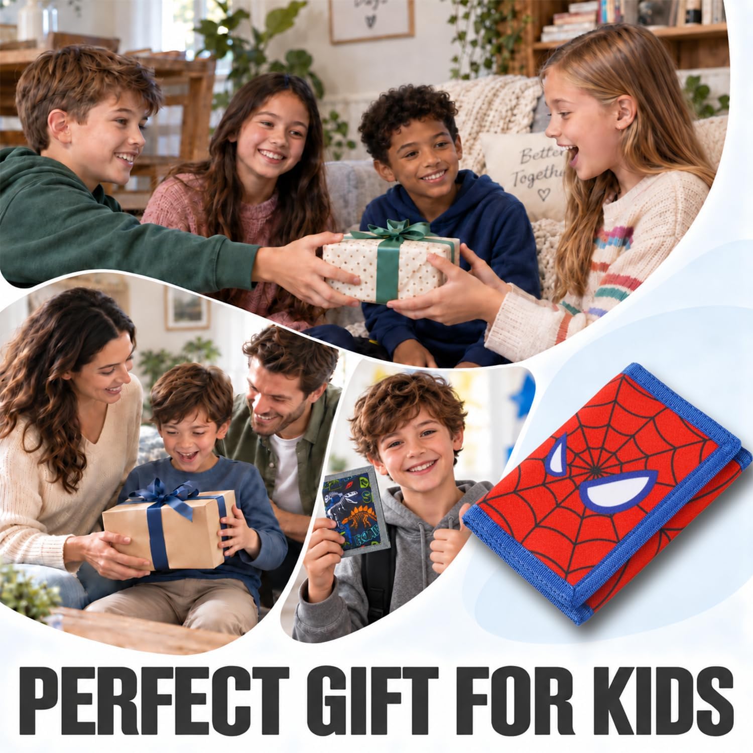 Kids Wallet for Boys Teen - Little Boys Wallets for Kids 9-12 6-8 4-6 10-12 Ages, Cheap RFID Trifold Wallet with Zipper Coin Pocket, Wallet for Birthday Christmas Gift