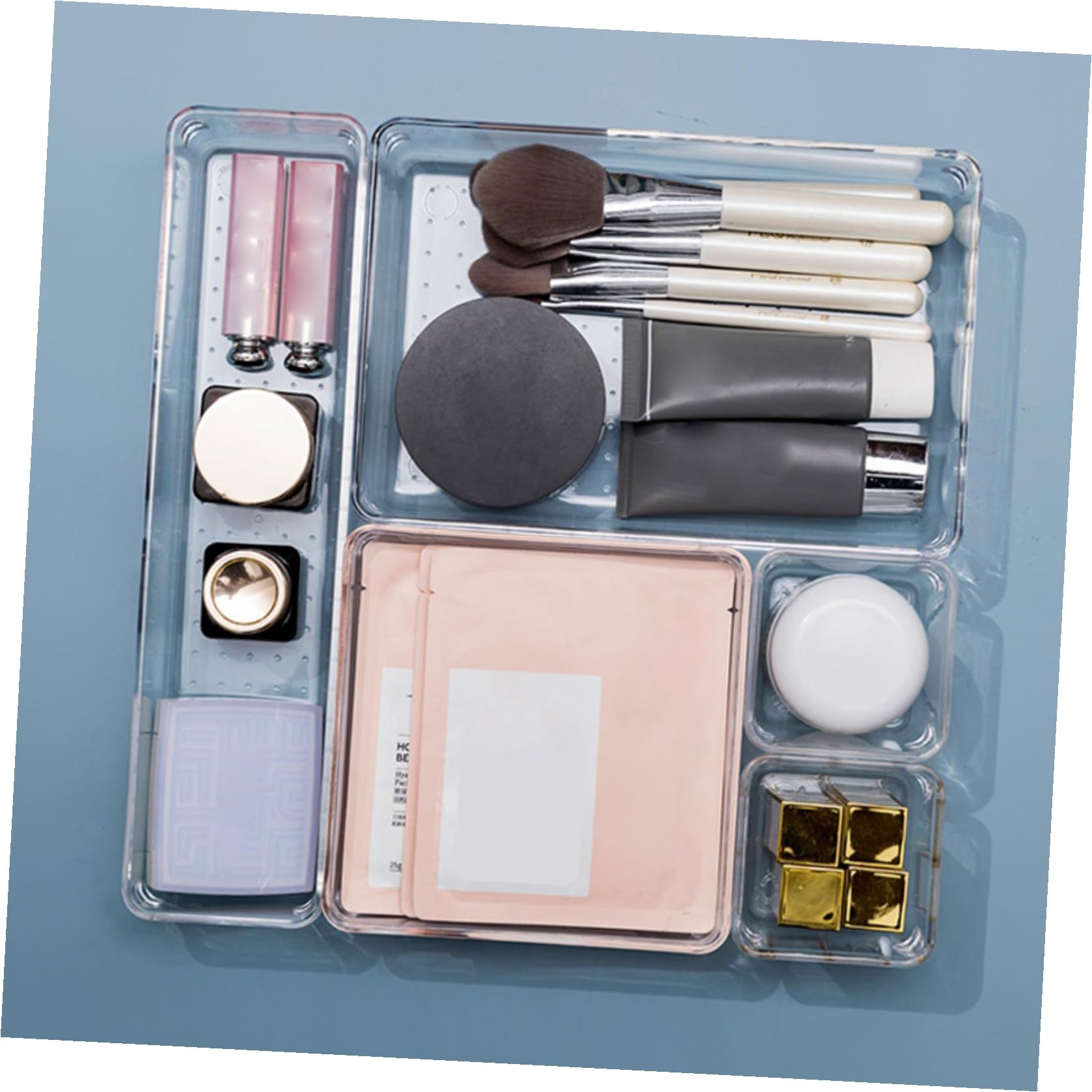16 Stück Schubladenorganizer für Make Up aus Kunststoff Durchsichtiger