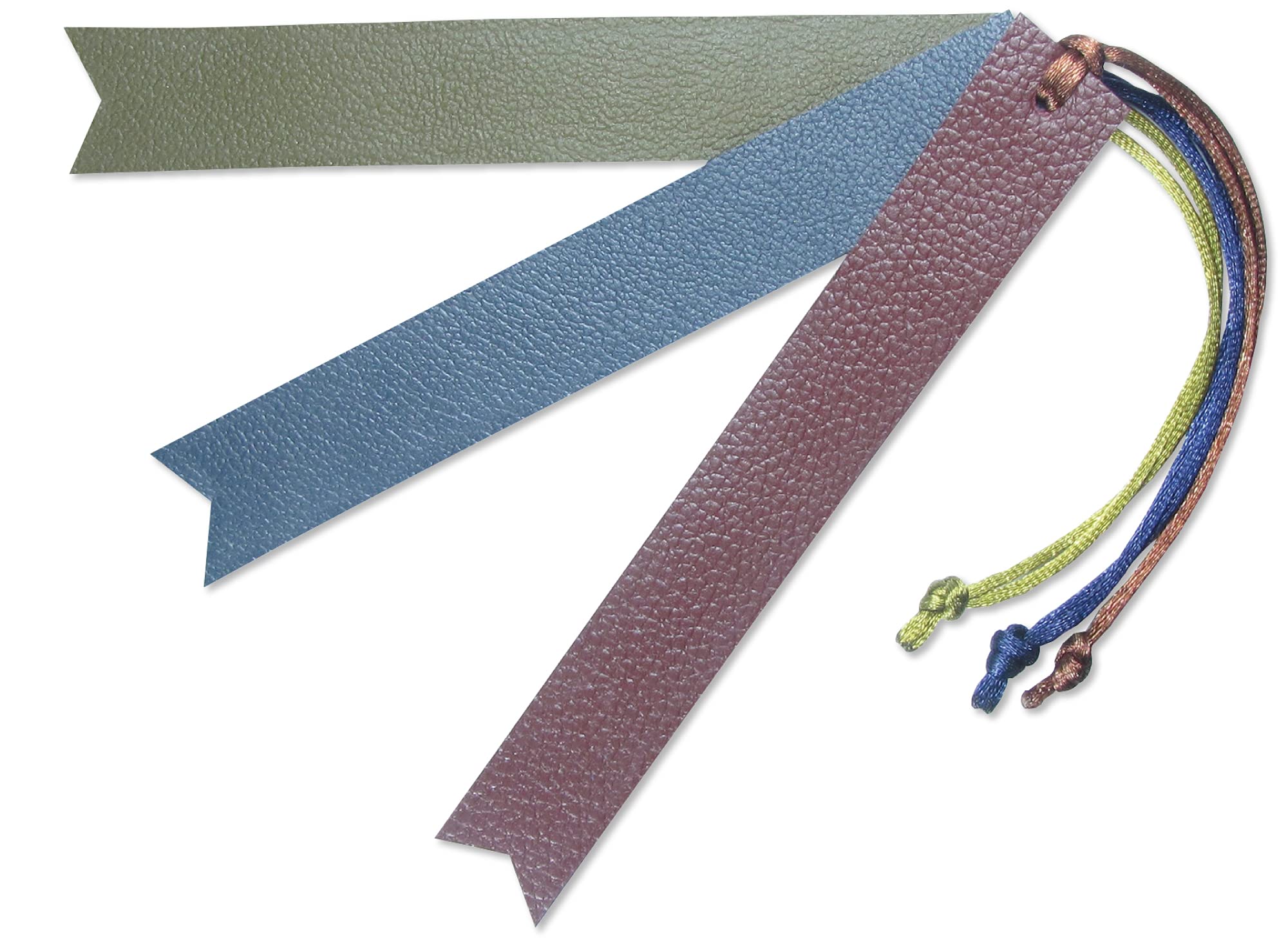 Genuine Camel Leather Bookmarks - Handmade Bookmark Leather (15x2 cm) | Bookmarks for Adults, Kids, Readers, Men & Women | Gifts for Book Lovers (Green, Blue & Maroon)