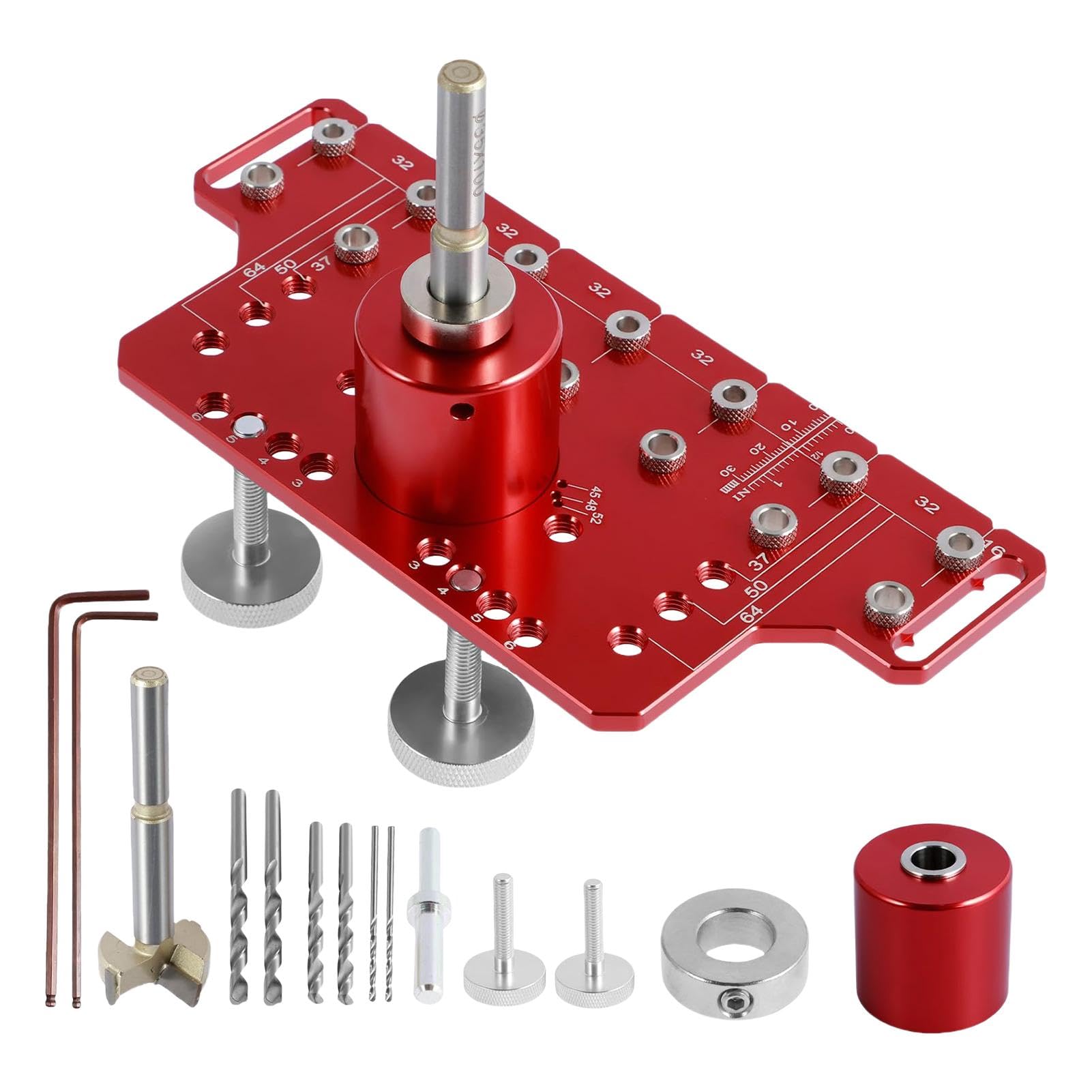 Gabarit de charnière de porte dissimulée, gabarit de quincaillerie | d'armoire en aluminium, Gabarit de matériel pour accessoires d'outils électriques, Gabarit de trou de poche pour charnière d'