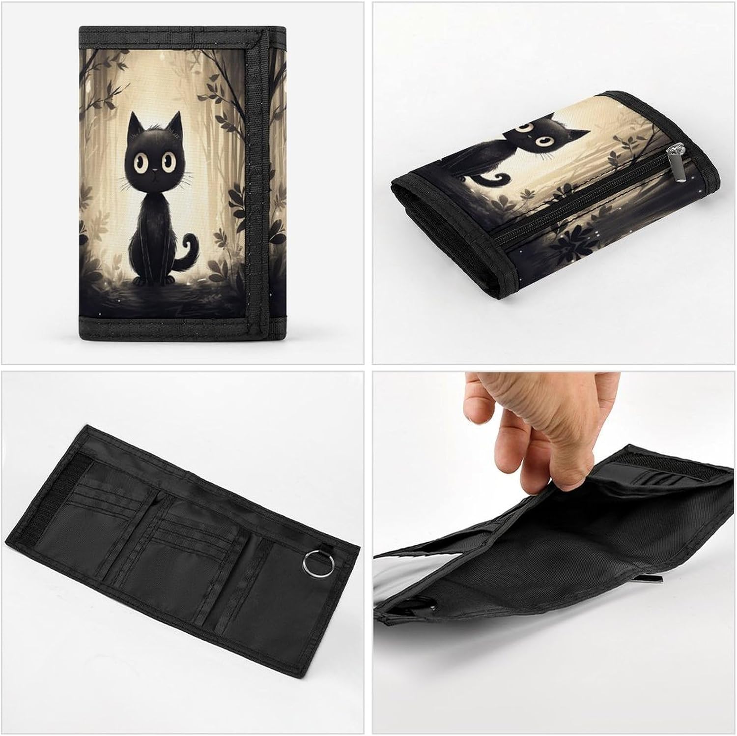 Stylish Trifold Wallet Slim Minimalist Front Pocket Cards Purse image 5