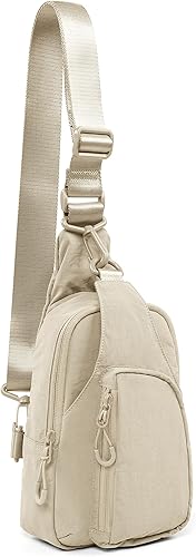 ODODOS Bolso bandolera diario con correas ajustables, bolso cruzado en el pecho, mochila pequeña ligera para viajes casuales y senderismo