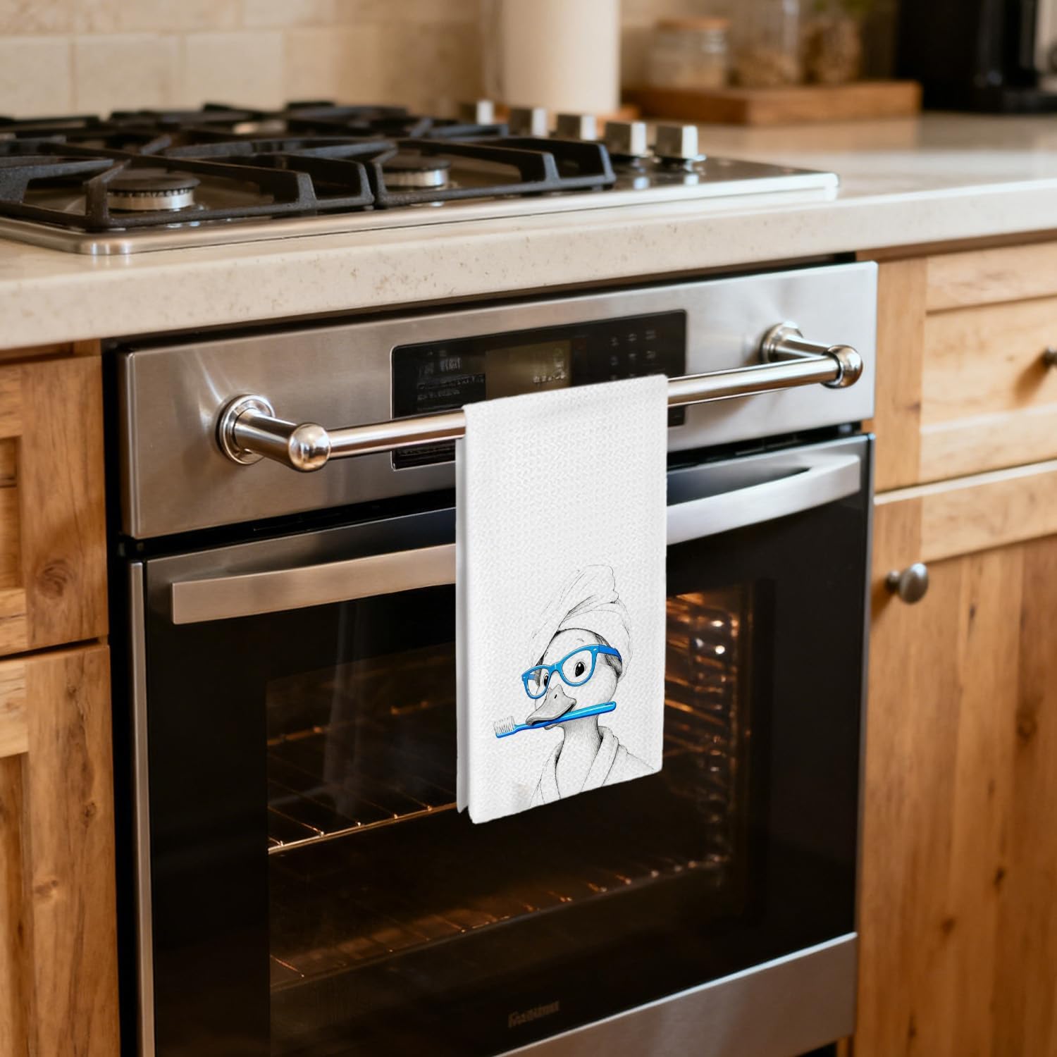 Funny Duck Bathroom Hand Towels, Duck Bathroom Decor, Gifts for Ducks Lovers Decorative Hand Towels for Bath Room Washroom Restroom, 16x24 Inch - Image 5