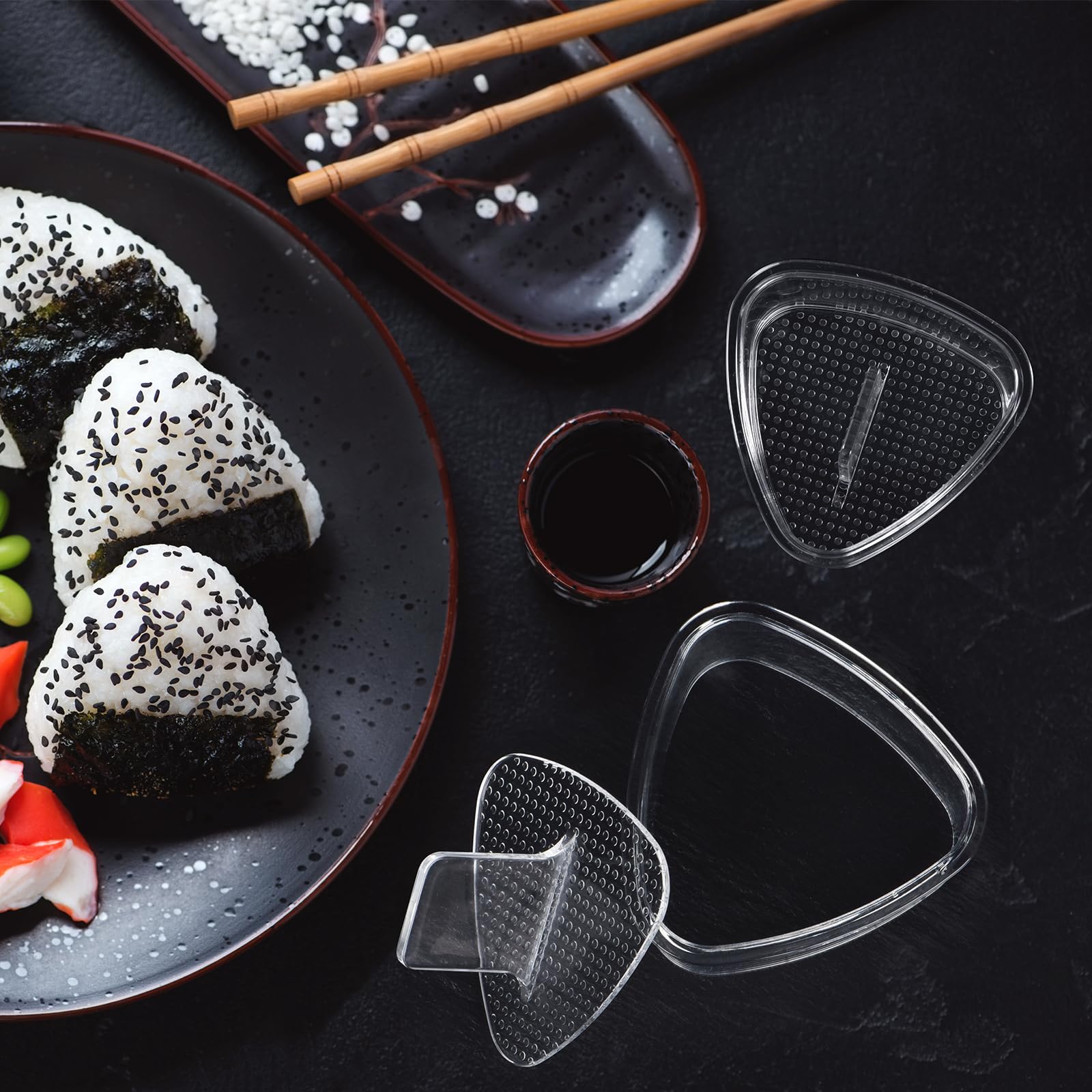 2PCS Large Onigiri &Triangle Rice Ball Mold for Sushi – Non-Stick, BPA-Free, Sushi press Mold for Bento Boxes and Lunches
