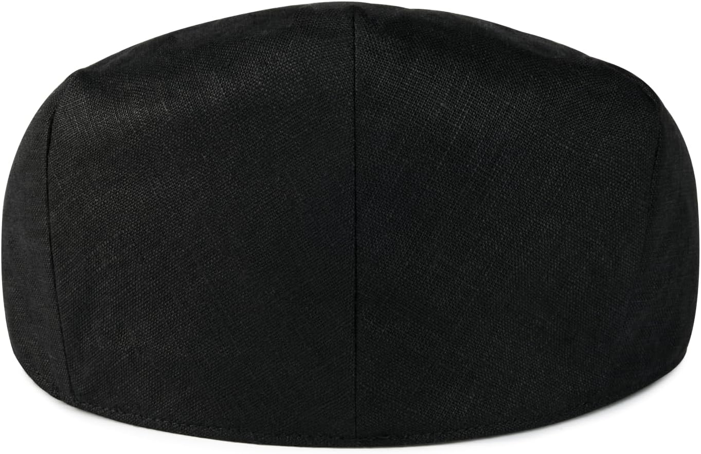 BOTVELA Men Linen Flat Ivy Breathable Summer Newsboy Hat - Image 4