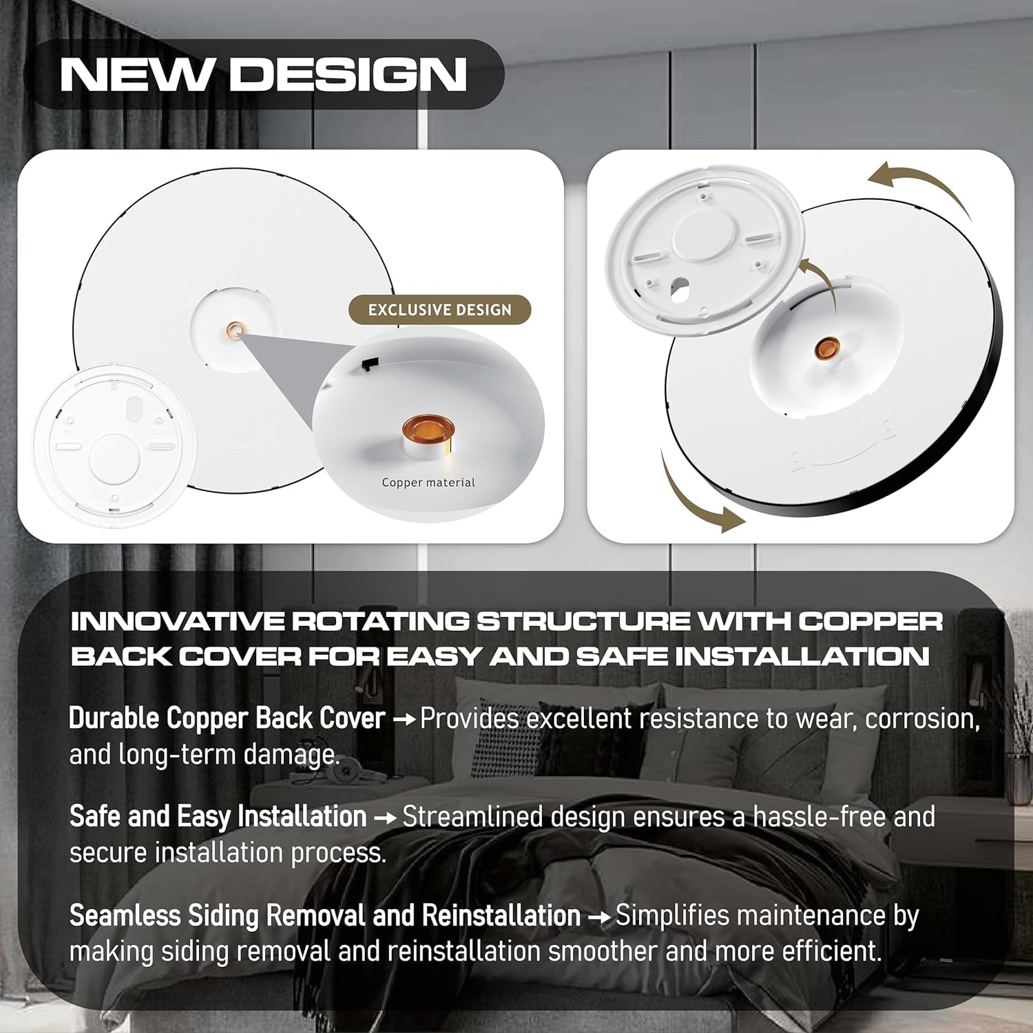 CLAR, Round LED Ceiling Light, Bathroom Ceiling Light, LED Living Room Ceiling Light, Bedroom LED Ceiling Light - Image 4