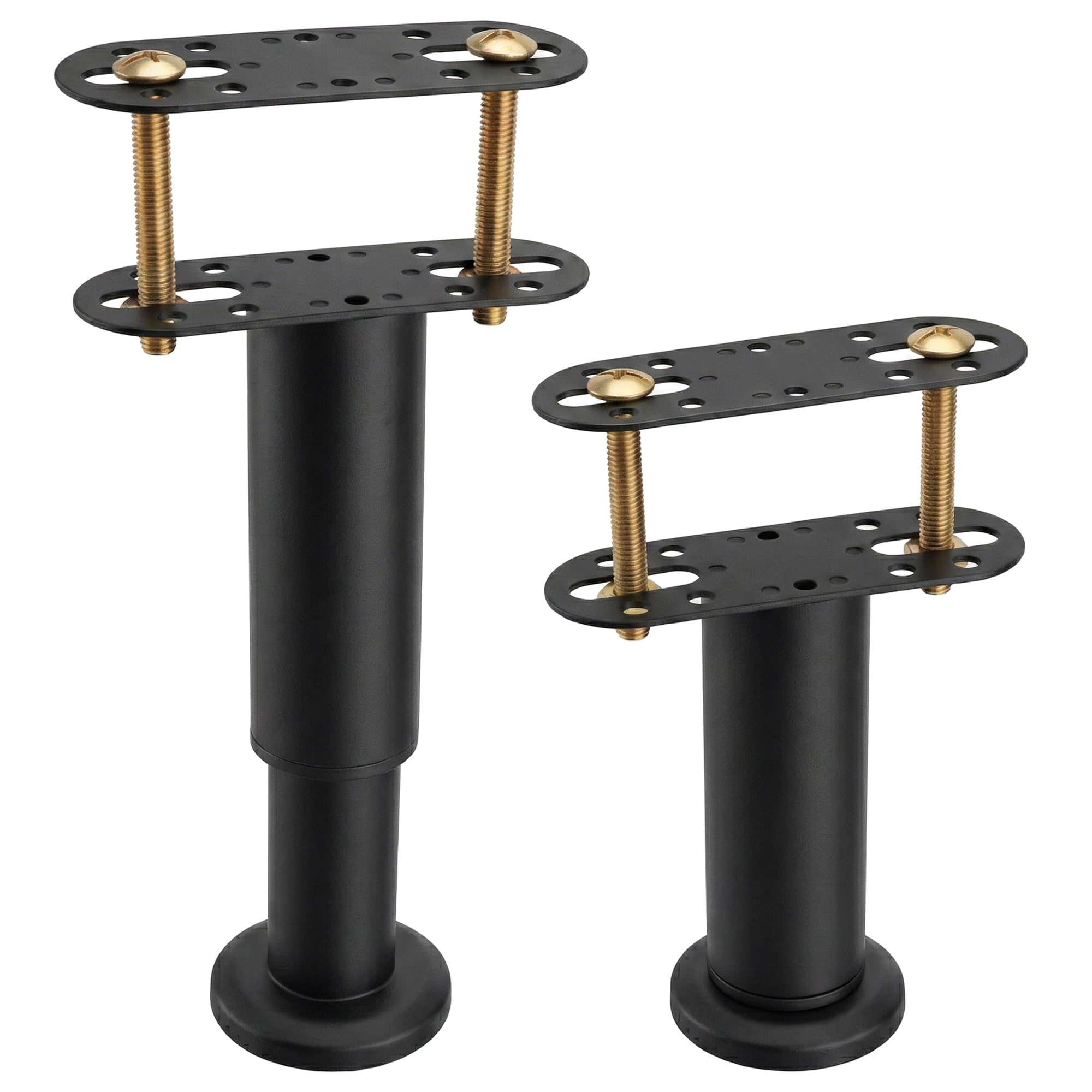 ERMWALR Bed Legs Adjustable, 2 Pack Heavy Duty Centre Frame Bed Support Leg Non Slip Base with Screws,Metal Bed Frame Support Replacement for Beds,Sofa,Table,Chairs,Cabinets (12-18cm/4.7-7in)