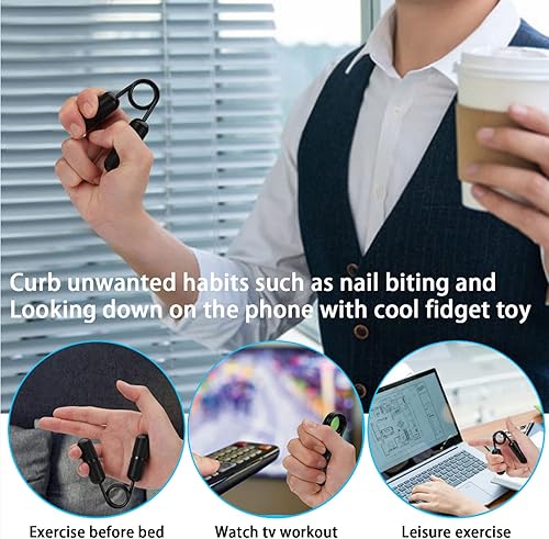 Miniatura 7 de Juguetes antiestrés de metal de mano, ayudan a aliviar la ansiedad por estrés, mini fortalecedor de agarre de dedo, entrenador de fuerza de agarre
