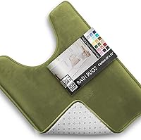 Vista 57 de Clara Clark - Tapete para baño, de espuma viscoelástica, terciopelo y felpa ultra suave, antideslizante, lavable a máquina y de secado rápido, de 17